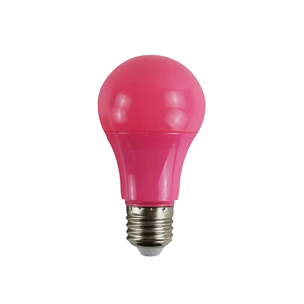Lâmpada LED 7W Bulbo Color A60 Rosa E27 Bivolt