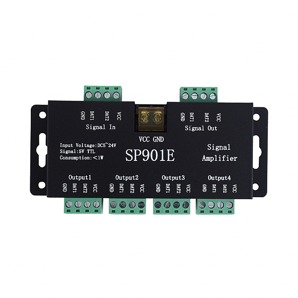 Amplificador de Sinal SP901e Fita LED Digital Endereçada 5-24V