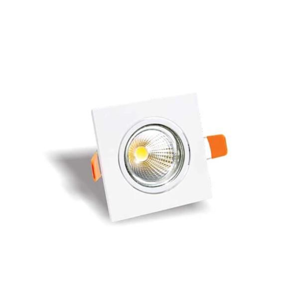 Spot 3w Quadrado LED COB Direcional Branco Frio