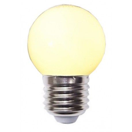 Lampada LED Bolinha 1W Branco Quente 3500K E27 127V