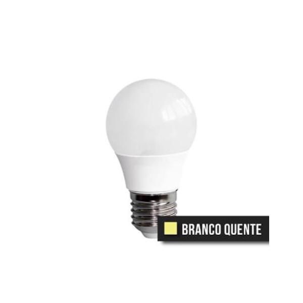 Lampada 3W LED Mini Bulbo Branco Quente 3500K E27 Bivolt