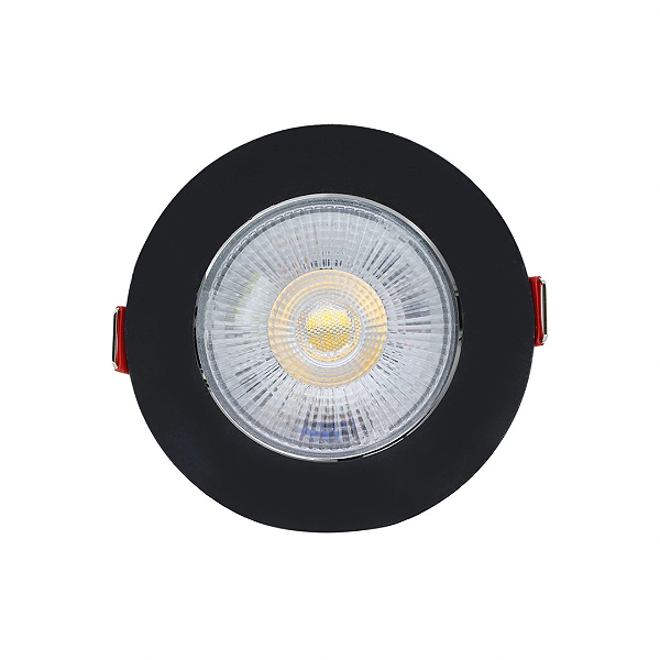 Spot 7W LED COB SMD Preto Redondo Branco Frio 6500K Bivolt