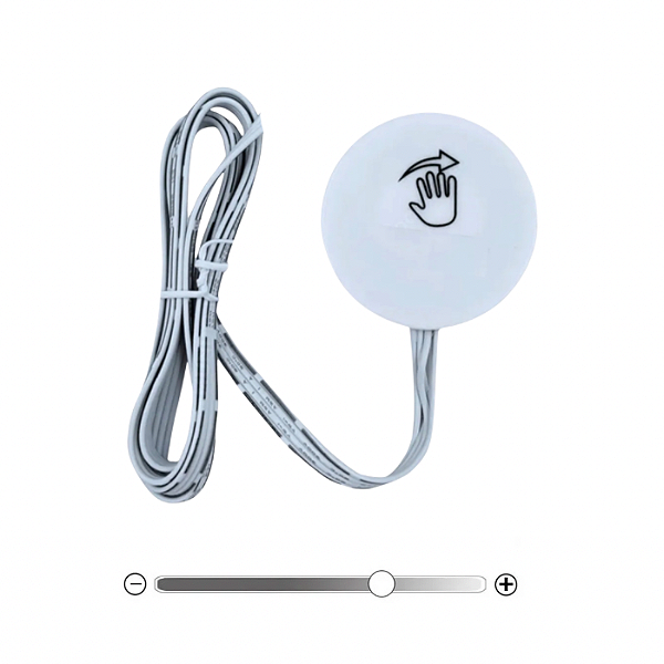 Interruptor Touch Dimmer Fita LED Marcenaria 20mm 5A Redondo 5-24V