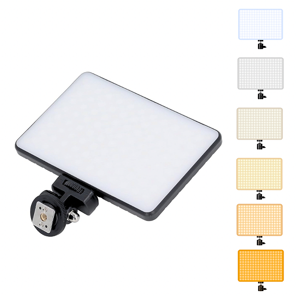 Iluminador LED Portátil 12W CCT Vídeo Make 20x13cm Bateria 5V