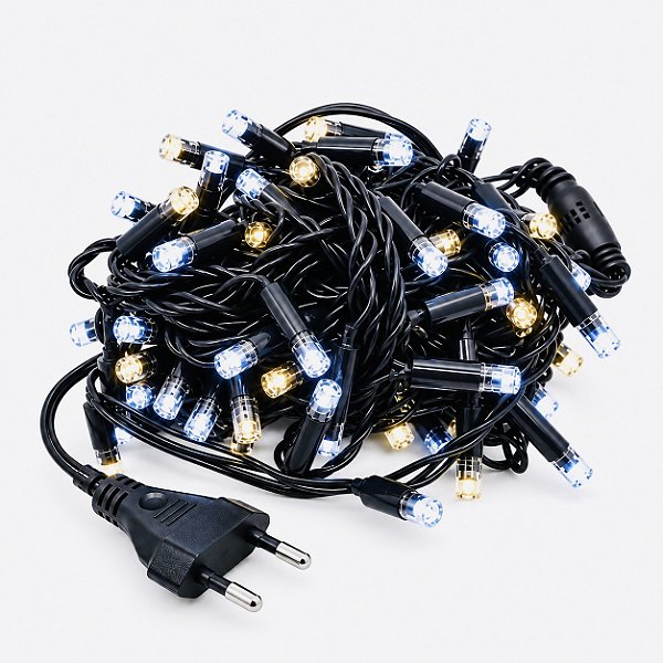 Pisca LED Natal Fixo 2.3mm IP65 10 Metros Branco Frio Strobo Quente 220V