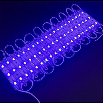 Kit 200 Modulo LED 5050 Letreiro SMD IP65 Externo 12V Dupla Face 3M Azul
