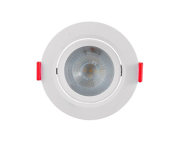 Spot 12W Redondo LED COB Direcional 3500K Branco Quente Bivolt