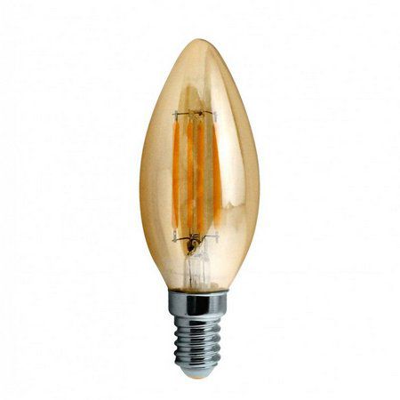 Lampada Filamento LED Vela E14 4W Vintage Retro Industrial Design Filamento 2200K