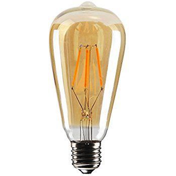 Lampada Filamento LED ST64 Pera 4W Vintage Retro Industrial Design Filamento E27 2200K