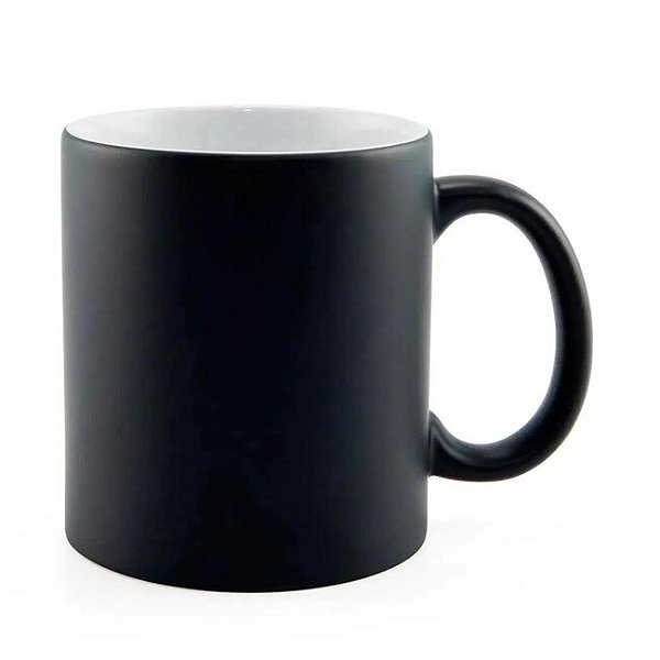Caneca Magica Preta Fosca para Sublimação 325 ML-Mecolour