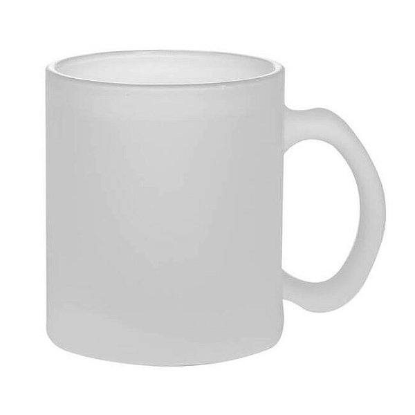 Caneca de Vidro Jateada