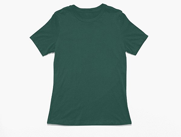 Camiseta Básica Infantil/Juvenil Gola Careca-Malha PV Musgo