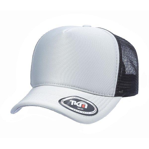 Boné TKM Trucker sublimação cinza e preto
