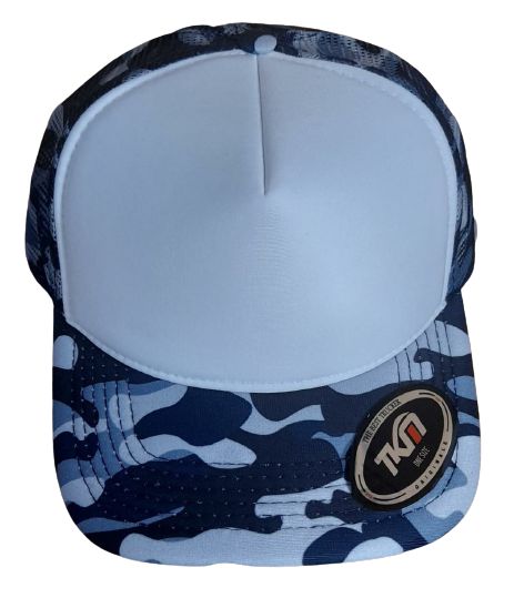 Boné TKM Trucker sublimação Camuflado azul