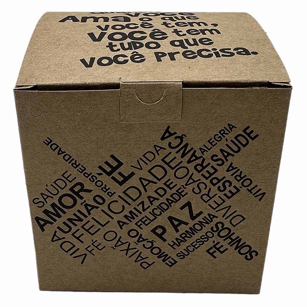Caixinha Kraft Para Caneca "Frases" 12 unidades
