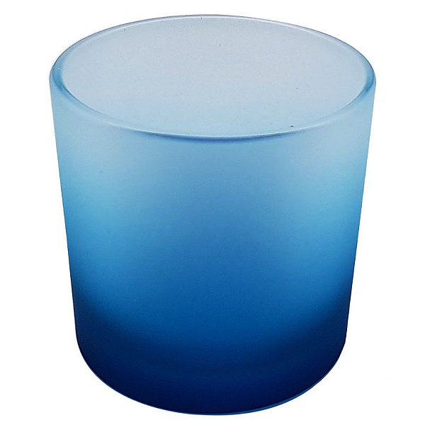 Copo de Vidro P/ Whisky Azul Jateado  (P/ Sublimação)