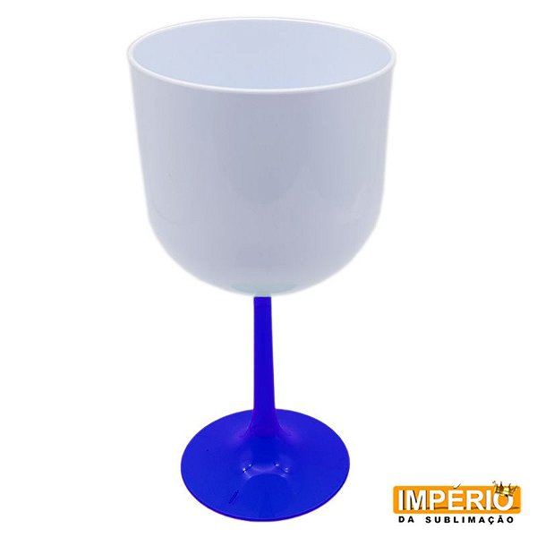 Taça Gin Sublimática Com Base Azul Neon