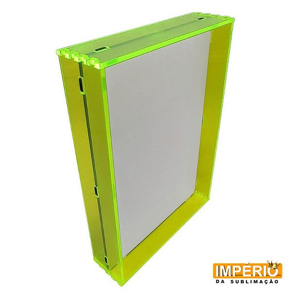 Porta retrato verde neon 13,5x20 cm