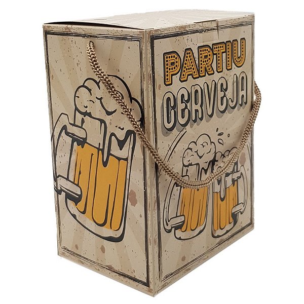 Caixinha Personalizada P/ Caneca de Chopp "Partiu Cerveja" PCT C/10uni.
