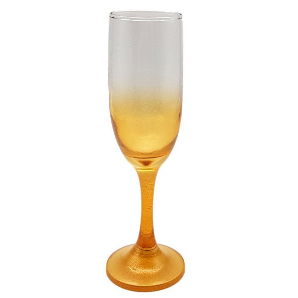 Taça champagne cristal dourado de vidro 183ml (p/ sublimação)