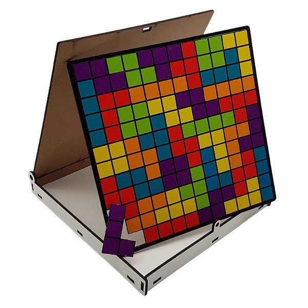 Jogo de tetris 20x20 com caixa resinada mdf (p sublimação)