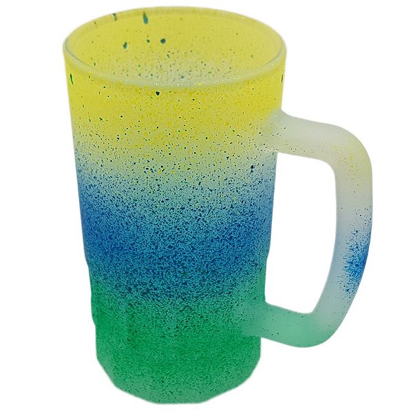 Caneca Chopp Brasil Jateada com Detalhe 550ml