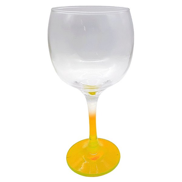 Taça gin amarelo cristal de vidro 600ml (p/ sublimação)