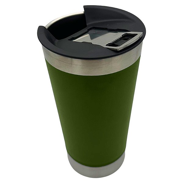 Copo térmico fosco verde militar