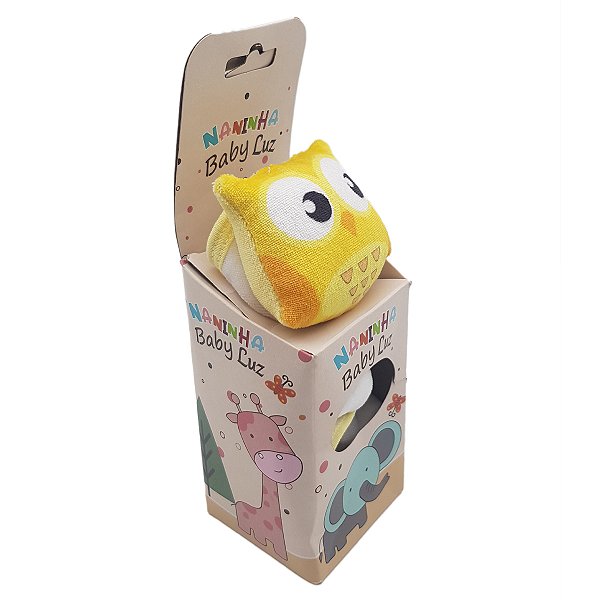 Naninha com bichinho para sublimação - Coruja Dourada