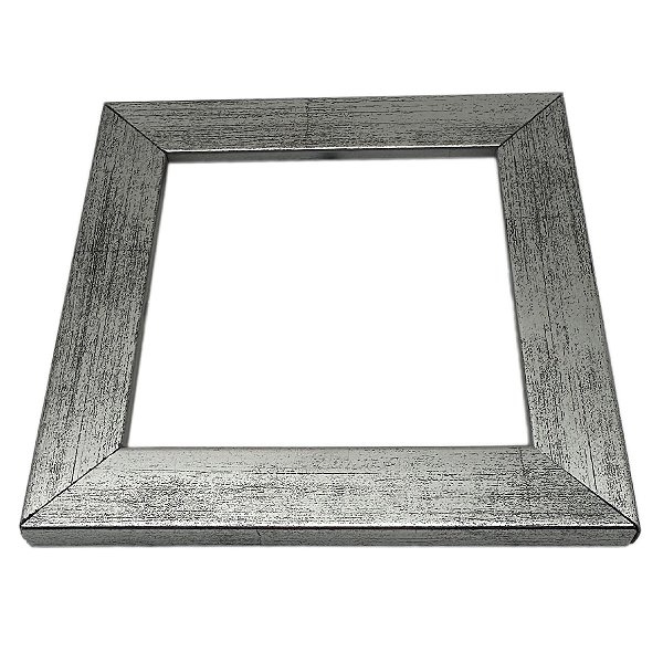 Moldura de madeira para azulejo 10x10 - prata