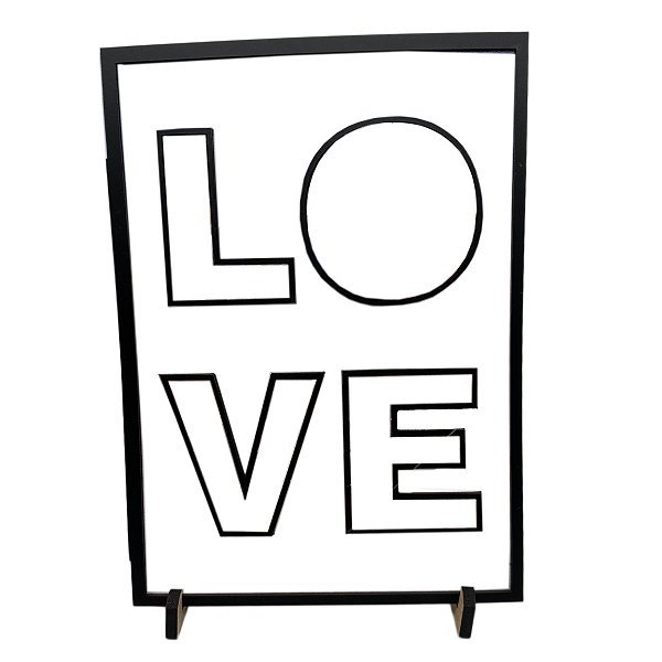 Quadro quebra cabeça love mdf