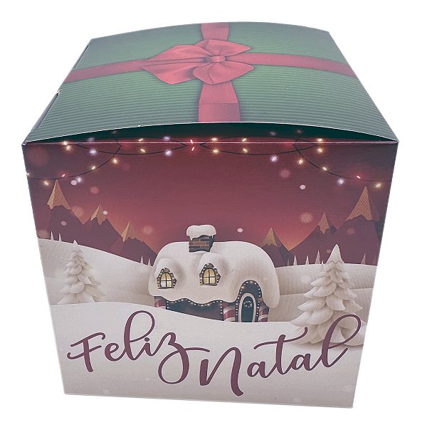 Caixinha Natalina para Caneca - Amor Paz Saúde