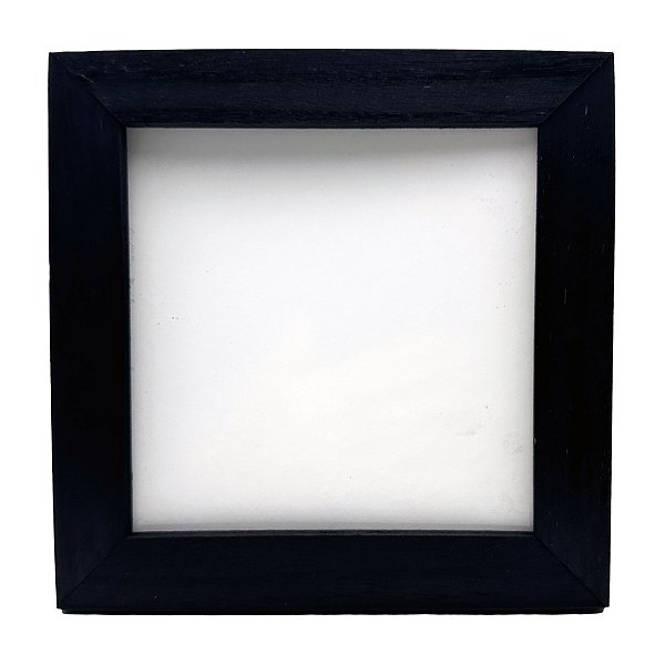 Moldura de madeira com papel brilho 15x15