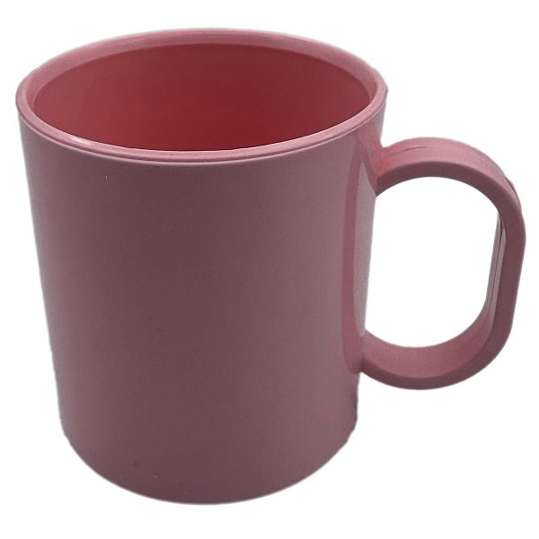 Caneca prime de polímero - Rosa Bebê