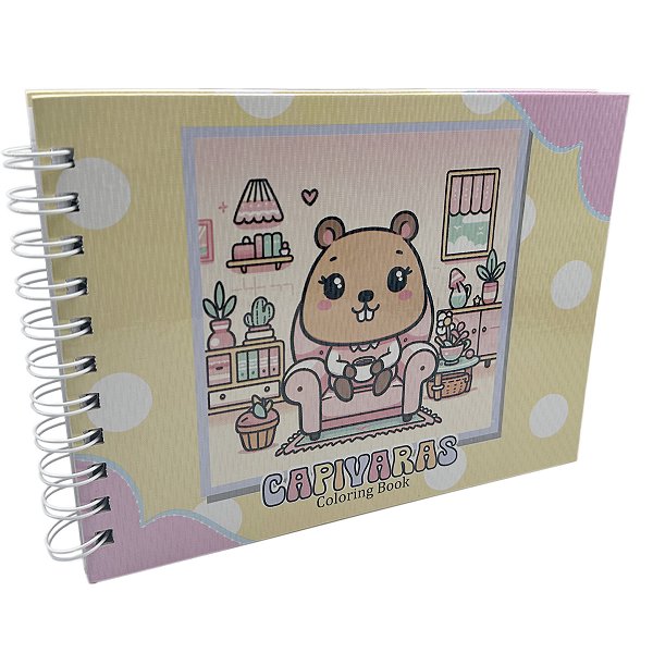 Livro para colorir Bobbie Goods Capivaras amarela