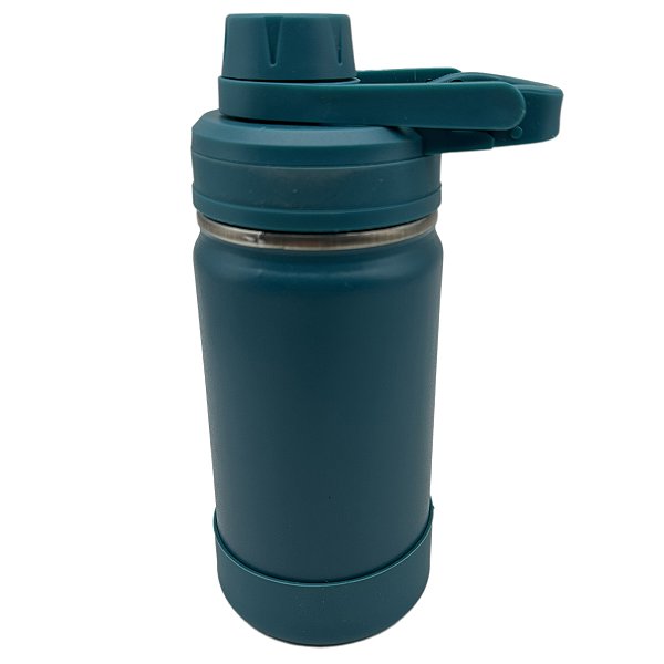 Garrafa 350 ml verde petróleo com alça academia
