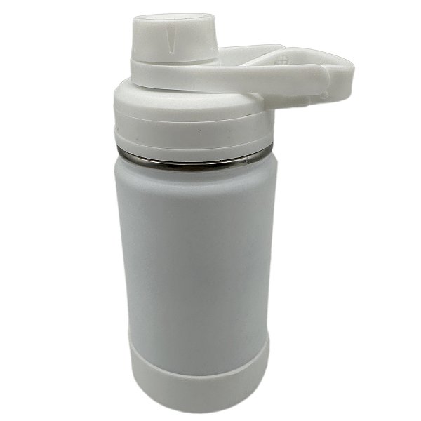 Garrafa 350 ml branca com alça academia