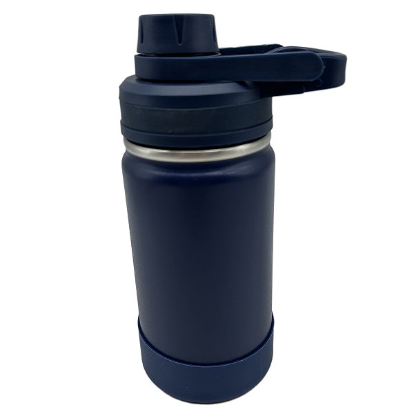 Garrafa 350 ml azul marinho com alça academia