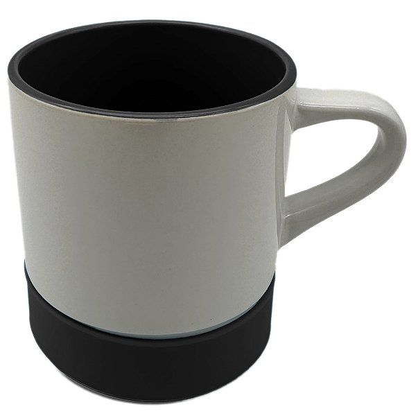 Caneca branca base alta preto -  Live