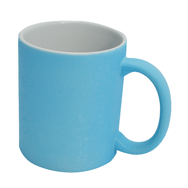 Caneca Cerâmica Craquelê Azul Claro – 325 ml