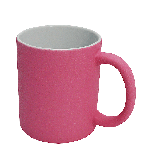 Caneca Cerâmica Craquelê Rosa – 325 ml