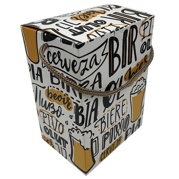 Caixinha para Caneca Chopp Branca com Frases