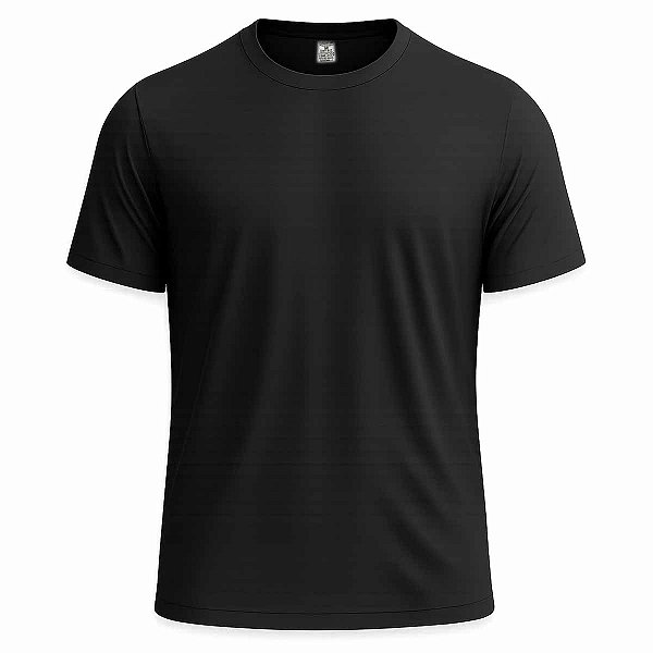 Camiseta Preta Dry Fit - P ao GG (100% Poliéster)