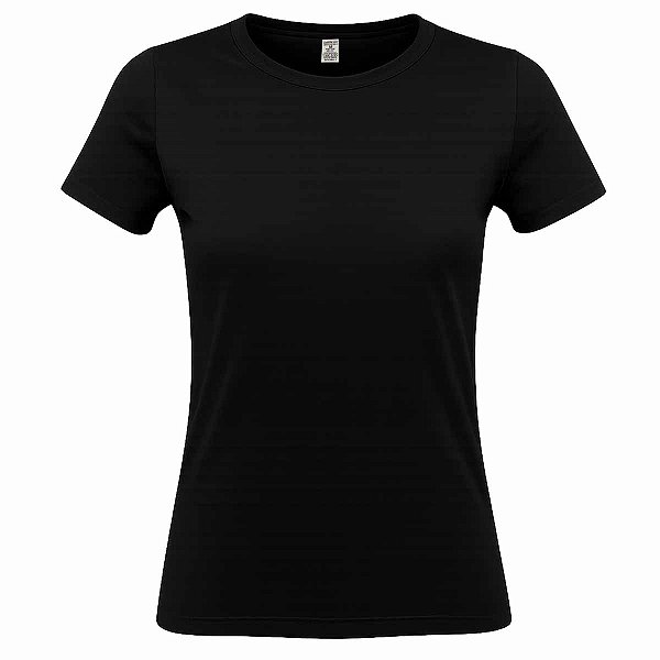 Camiseta Preta Baby Look Dry Fit - P ao GG