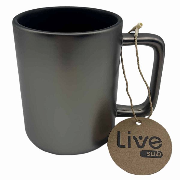 Caneca Cinza Chumbo 350ml