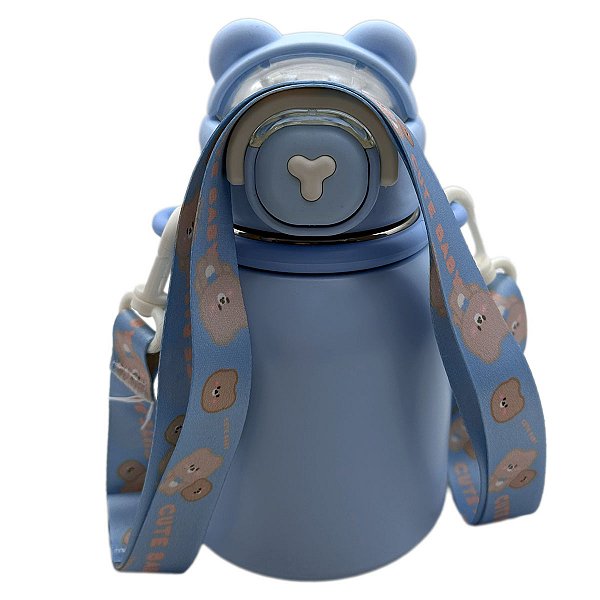 Copo Térmico Inox Baby Bear 550ml Azul Claro