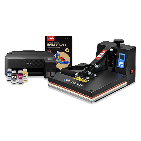 Kit Prensa Plana 38x38 X-SUBLY + Impressora Epson L1250