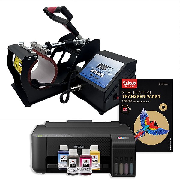 Kit Prensa de Caneca Importada 110v + Impressora Epson L1250