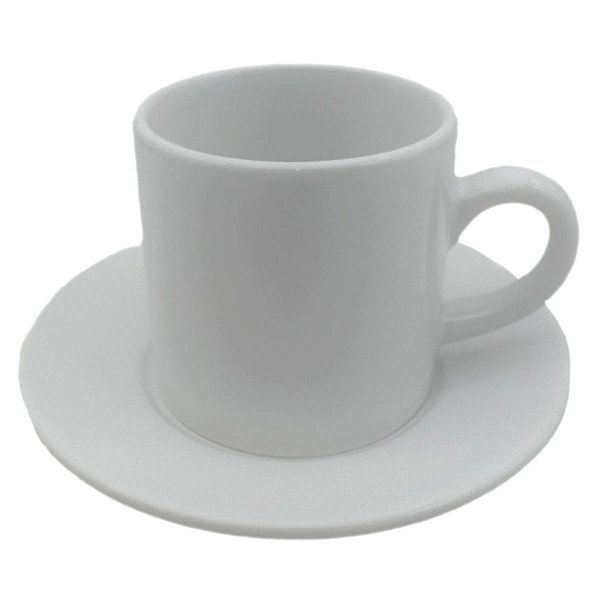Xícara Branca 88ml com Pires - Live