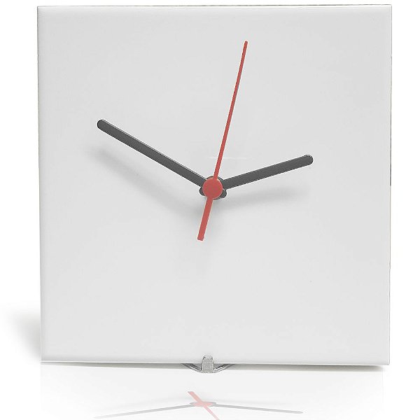 Azulejo Relógio Branco Resinado 20x20 para Sublimação Brilhante